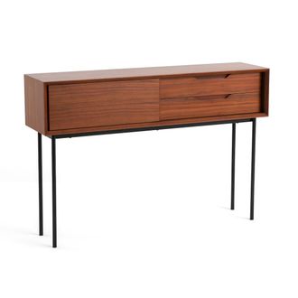 La Redoute Interieurs Console met 1 deur, 2 lades, notenhoutfineer, NOYETO