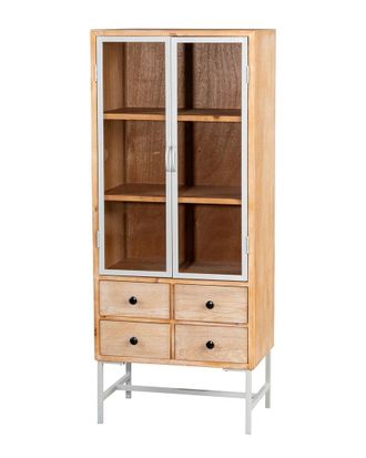 Statements by J. Statements By J Alina 2 Doors Glass Tall Accent Cabinet
