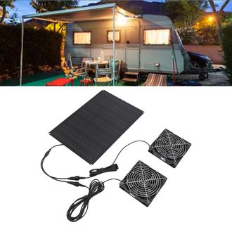 OEM [kit De Ventilaci&oacute;n Solar] Kit De Ventilador Solar Doble De 75 W, 3000-4000 Rpm, Resistente A La Intemperie Ipx7, Para El Hogar, Mascotas Y &Aacute;reas Exte