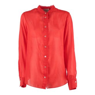 Forte_Forte Camicia Serafino Voile - female - Forte Forte - Shirts - Red - M - Blouses & Shirts
