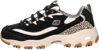 Skechers DLites Lage Sneakers - Dames - Sneakers - Zwart - 43 EU - Leer - Schoenen