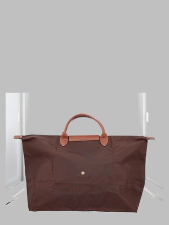 Longchamp Womens Travel Bag Le Pliage Original Brown Nylon Handbags Hand