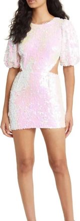 Bardot Vivienne Sequin Mini Dress In Cameo Pink