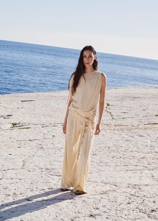 Mango Pullover maglia sottile maniche corte grezzo - Donna - XXS - MANGO