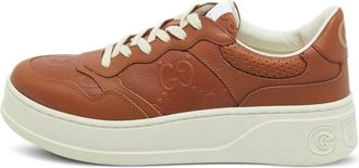 Gucci Sneakers Jumbo GG in pelle - Marrone
