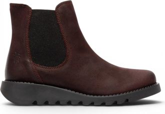FLY London Fly London Womens Burgundy Chelsea Suede Leather Ankle Boots - SALV195