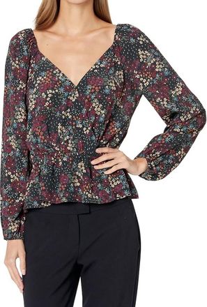 Paige Clara Top In Black Multi