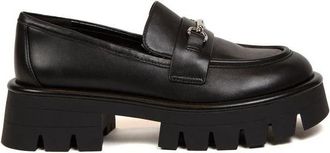 Michael Kors Carson Lug Loafer - Dames - Loafers - Zwart - 39 EU - Leer - Schoenen
