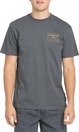 Quiksilver Stamped Short Sleeve Graphic Cotton T-Shirt in Iron Gate at Nordstrom, Size Xx-Large