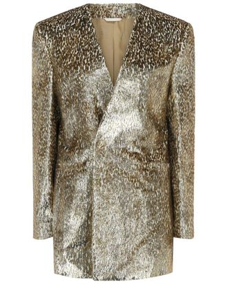 Givenchy Animal Print Single-Breasted Blazer