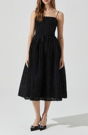 ASTR the Label Avani Fit & Flare Midi Dress in Black at Nordstrom Rack, Size X-Small