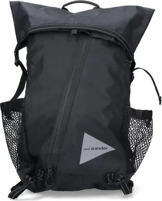 And Wander Black Functional Ecopack 18L Fabric Backpack