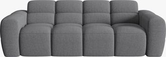 MICADONI 3-Sitzer Designsofa Lisa - Strukturstoff