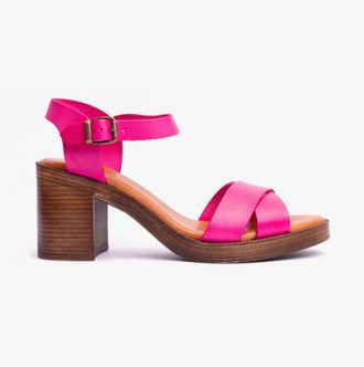 Hush Puppies GEORGIA Womens Sandals Pink Leather - Size UK 6