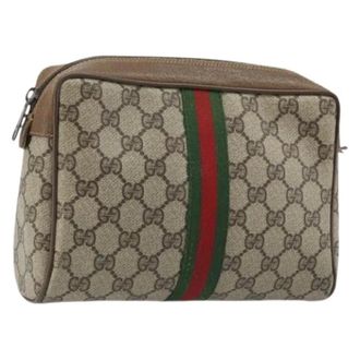 Gucci Pre-owned Cross Body Bags, female, Beige, Size: ONE SIZE Pre-owned Vintage Clutch Bag