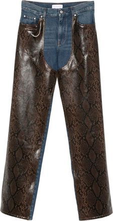 Stella McCartney Snakeskin-panel Jeans