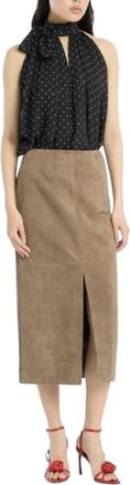 Rotate Rotate Birger Christensen, Dames, Rokken, Bruin, Maat: XL Leer