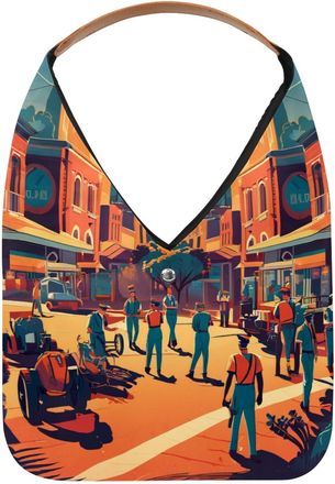 Generic Labor Day Pattern Reusable Lightweight Grocery Bags - Foldable Into Compact Pouch, Washable & Sturdy, Multipurpose for Shopping and Travel