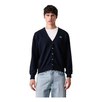 Lacoste Cardigan in maglia di cotone - - Knitwear - Uomo - Blu - S