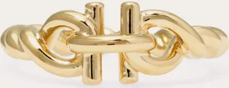 Ferragamo Women Gancini twisted ring (50mm) Gold