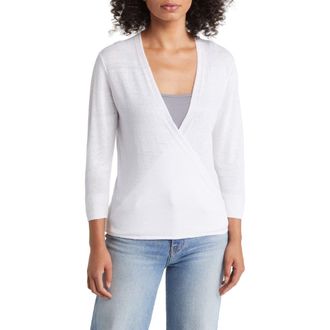 Tommy Bahama Addison Linen Blend Cardigan in White at Nordstrom, Size X-Large