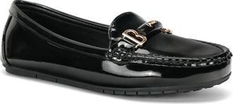 Unze Womens HAZIN Flat Casual Moccasins UK Size 3-8 Black