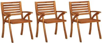 vidaXL Vidaxl - Garden Chairs 3 pcs Solid Acacia Wood