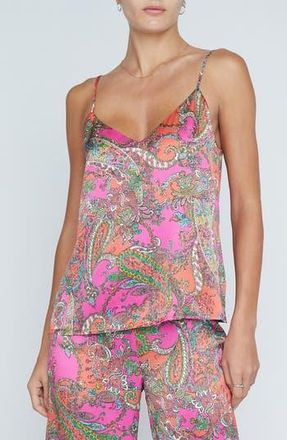 L'agence Jane Paisley Silk Camisole in Rhodamine Mlt Brht Pop Psley at Nordstrom Rack, Size X-Small