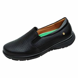 Andrea Womens Comfort Leather Loafer In Black