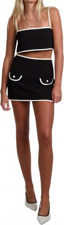 Alexis Rubino Mini Skirt In Black