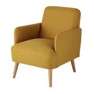 Maisons du monde Sill&oacute;n amarillo de haya