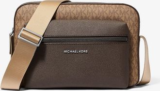 Michael Kors Hudson Textured and Signature Logo Camera Crossbody Bag