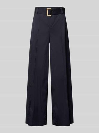 M.A.C Wide Leg Hose mit G&uuml;rtel Modell Carletta in Marine, Gr&ouml;&szlig;e 32