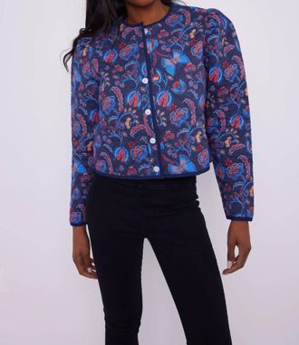 Sail to Sable Button Front Jacket In Aztec Floral Print