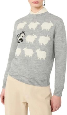 Max Mara Nitra Knit - Dames - Truien - Grijs - Maat: XS Wol