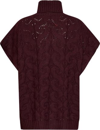Etro Womens Turtleneck Sweater Purple Wool