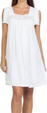 Dear John Denim Miabella Square Neck Lace Trim Mini Dress In White