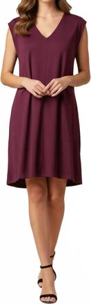Entro Atelier Everyday Tiered Mini Dress In Burgundy