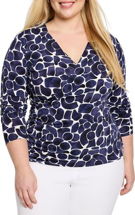 Nic+Zoe Nic+Zoe Plus Geo Pebble Wrap Top