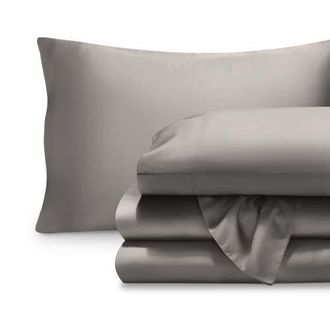 Bare Home TENCEL Lyocell Sheet Set in Light Grey at Nordstrom, Size Queen