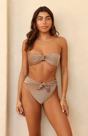 Dippin' Daisy's Swimwear Shay Bandeau Bikini Top in Cacao at Nordstrom, Size X-Large