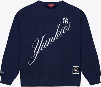 Mitchell & Ness Womens Mitchell & Ness Navy New York Yankees Script Sweatshirt at Nordstrom, Size Xx-Large
