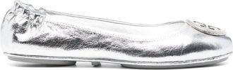 Tory Burch Ballerine Minnie Travel - Argento