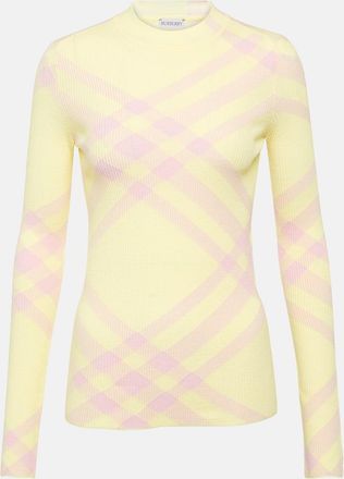 Burberry Burberry Check wool-blend top