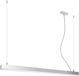 Thoro L&aacute;mpara de techo gris aluminio 4000k alt. 150 cm