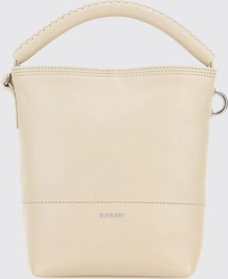 Burberry Mini borsa a secchiello B Clip in pelle di vitello liscia