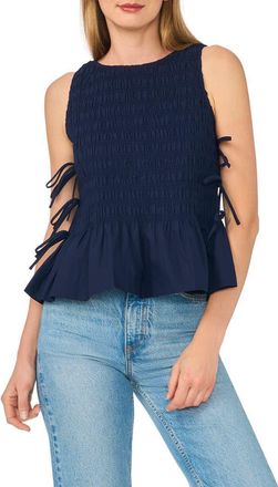 CeCe by Cynthia Steffe Woven Puckered Tank in Classic Navy at Nordstrom Rack, Size X-Small