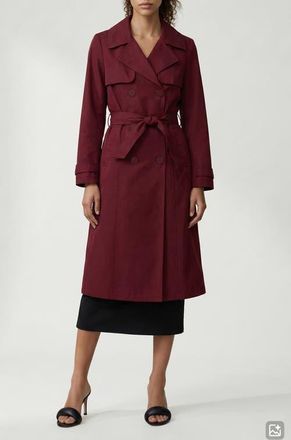 Noize Evelin Tie Waist Water Repellent Coat in Porto at Nordstrom, Size X-Small