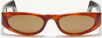 Valentino Geometric Acetate Eyewear unisex HAVANA/BROWN 53