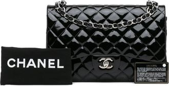 Chanel Hobo Bags - 2010-2011 Jumbo Classic Patent Double Flap - Gr. unisize - in Schwarz - für Damen